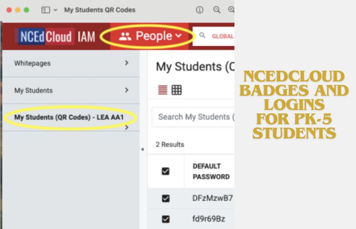 NCEdCloud Badges and Logins for PK-5 Students